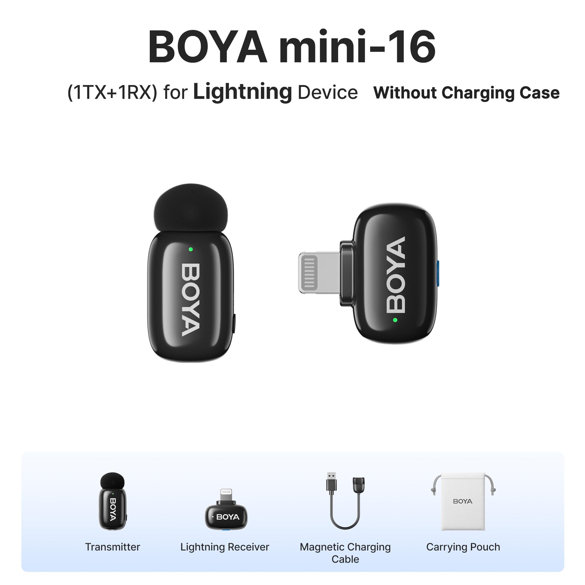 BOYA BOYA mini Wireless Lavalier Microphone for iPhone 15/16 Android USB-C Devices Noise Reduction for Video Recording Streaming BOYA mini-16
BOYA BOYA mini Wireless Lavalier Microphone for iPhone 15/16 Android USB-C Devices Noise Reduction for Video Recording Streaming BOYA mini-16
