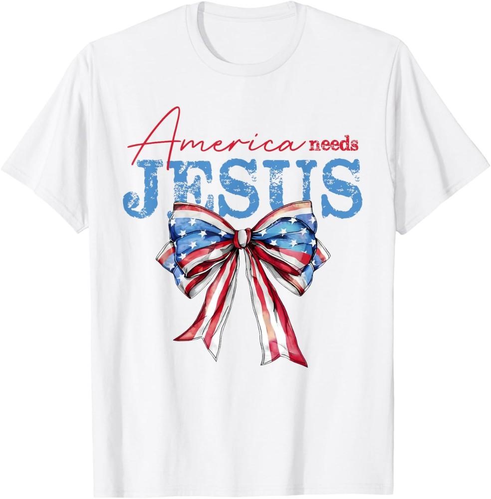 America Needs Jesus Christian USA Flag Coquette 4th Of July T-Shirt Unisex T-Shirt XL
America Needs Jesus Christian USA Flag Coquette 4th Of July T-Shirt Unisex T-Shirt XL