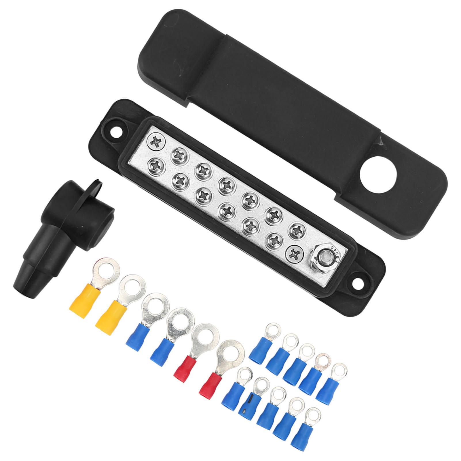 12 Terminal Distribution Block 180A Marine Supply Busbar with 16 Ring Terminal for Cars RVs Yachts Black
12 Terminal Distribution Block 180A Marine Supply Busbar with 16 Ring Terminal for Cars RVs Yachts Black