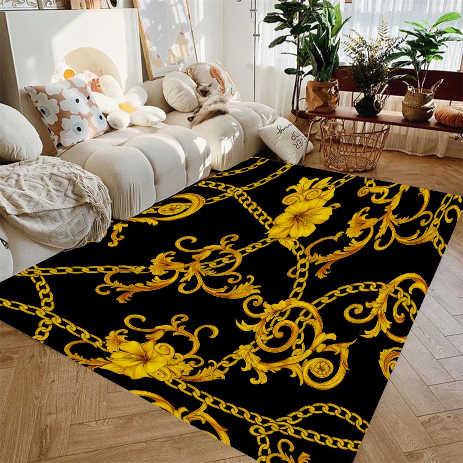 Light Luxury Black Gold Style Carpet Door Mat Bathroom Mat Custom photo Living Room Bedroom Sofa Carpet Non-Slip Floor Mat 40cm x 60cm
Light Luxury Black Gold Style Carpet Door Mat Bathroom Mat Custom photo Living Room Bedroom Sofa Carpet Non-Slip Floor Mat 40cm x 60cm