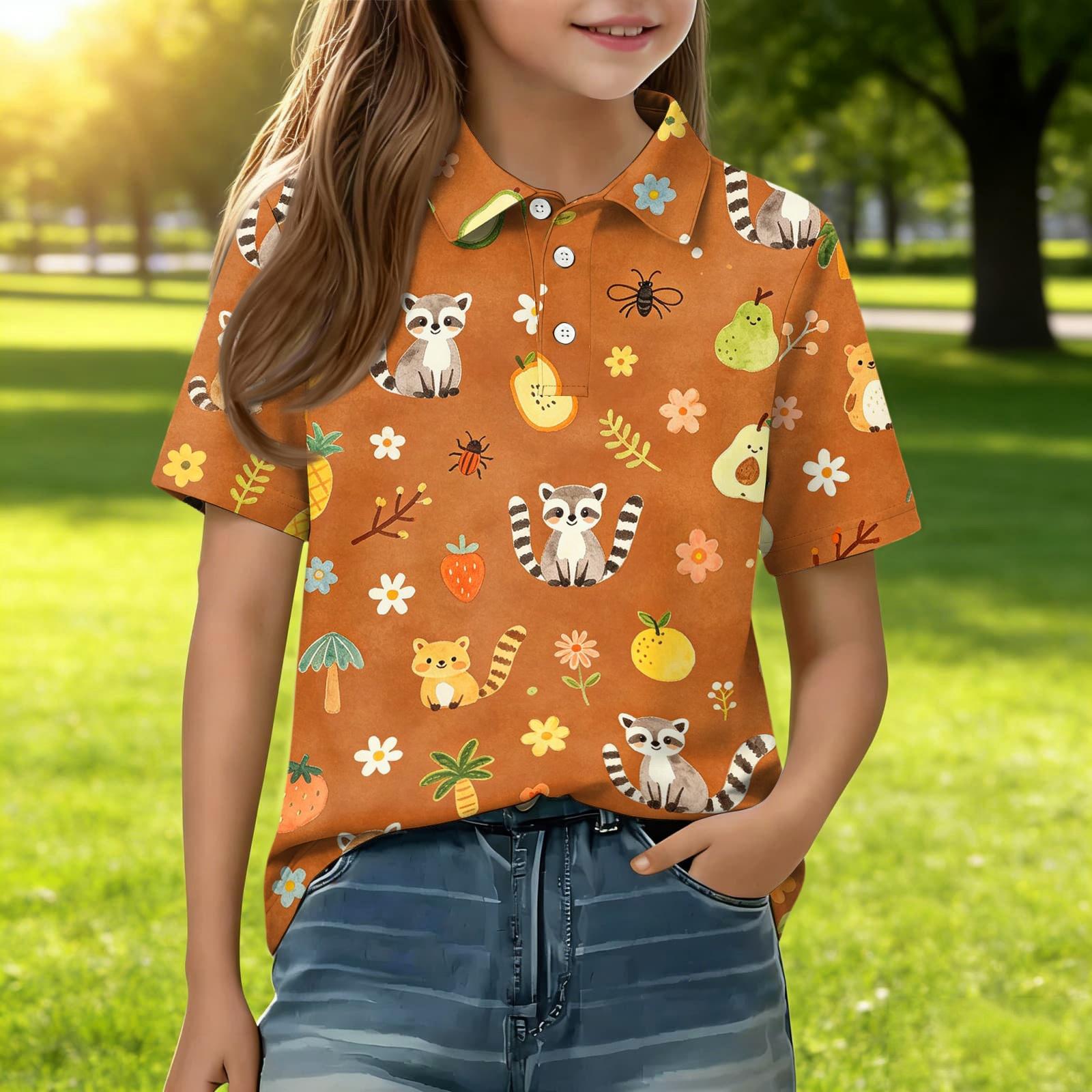 Kids Casual Short Sleeve Polo Shirt Animal Print Lightweight Soft Fabric Breathable Summer Top for Boys Girls 130
Kids Casual Short Sleeve Polo Shirt Animal Print Lightweight Soft Fabric Breathable Summer Top for Boys Girls 130