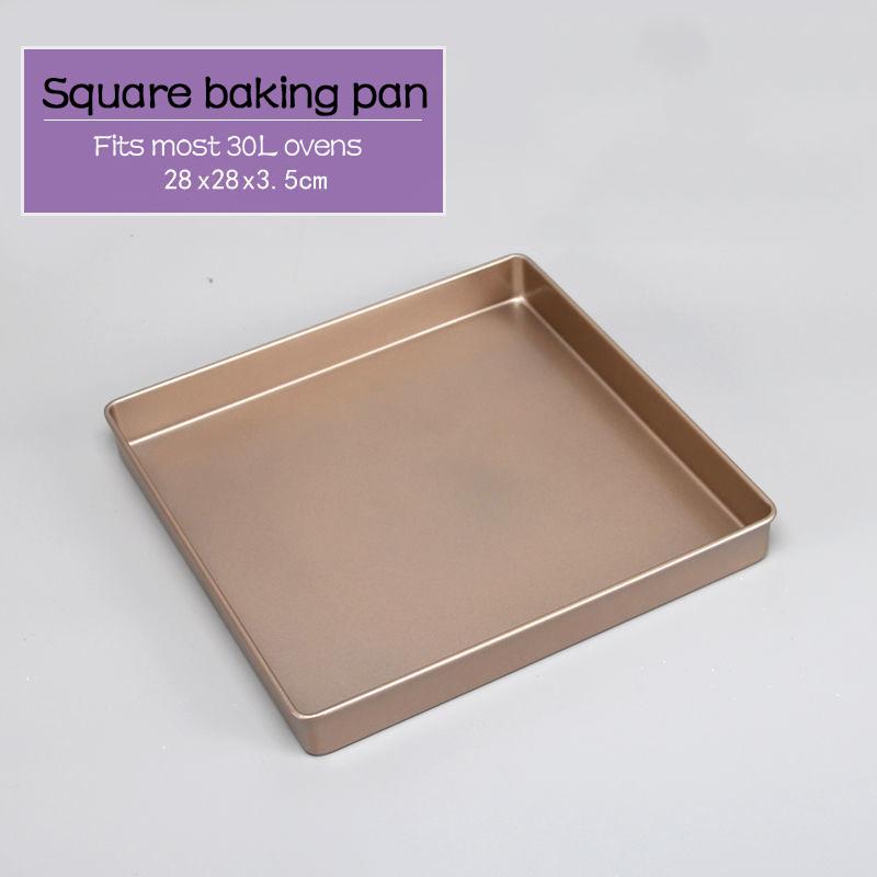 11-дюймовая квадратная форма для выпечки кексов с антипригарным покрытием, противень из углеродистой стали, форма для пирогов, пиццы, хлеба, торта, противень, инструменты для выпечки темные хаки
