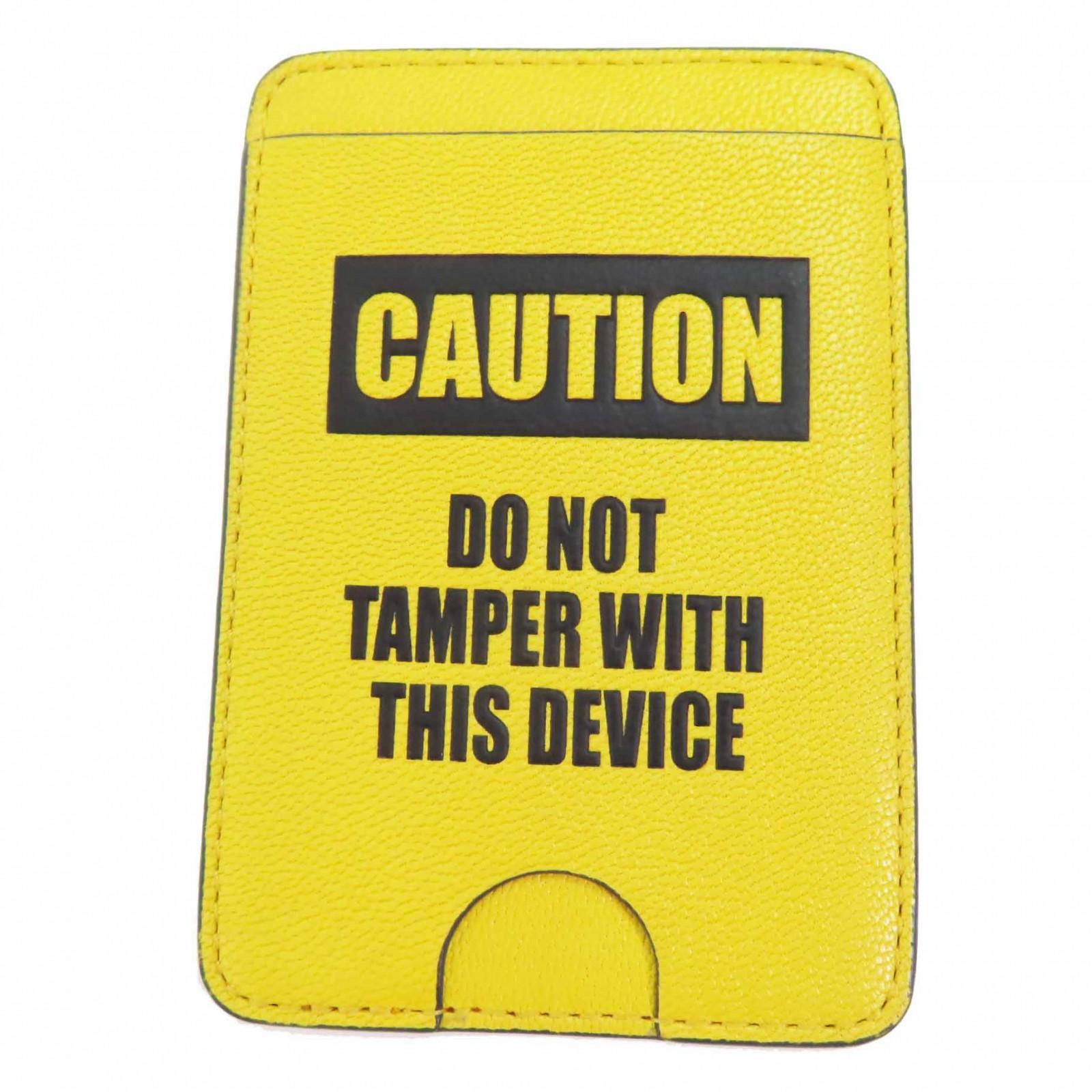 Pristine ANYA HINDMARCH Card Case Caution Magnetic Magnet yellow leather Used
Pristine ANYA HINDMARCH Card Case Caution Magnetic Magnet yellow leather Used
