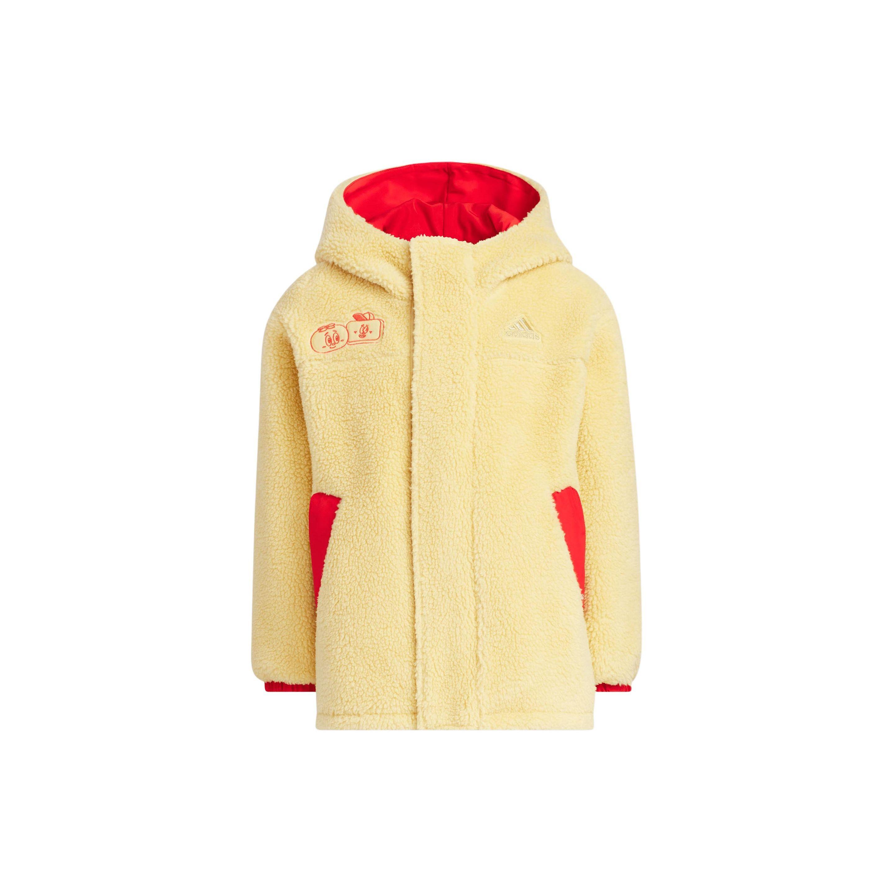 Adidas Fleece Jacket Kids FW23 Year Of The Dragon CNY Collection Logo Dragon Pattern Print Reversible Faux Shearling Sports Hoodie Light Yellow JF3852 140
Adidas Fleece Jacket Kids FW23 Year Of The Dragon CNY Collection Logo Dragon Pattern Print Reversible Faux Shearling Sports Hoodie Light Yellow JF3852 140