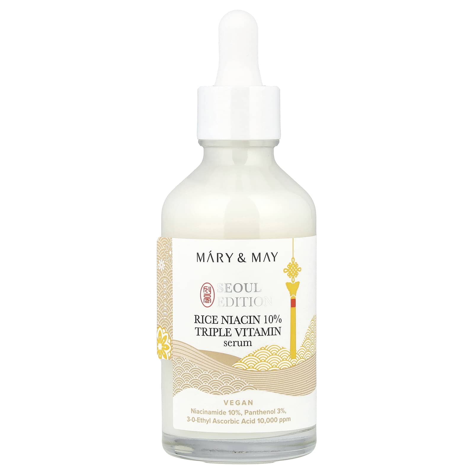 Mary & May, Seoul Edition, Rice Flour Niacin 10% Triple Vitamin Serum, 80 Ml (2.7 Fl Oz)
Mary & May, Seoul Edition, Rice Flour Niacin 10% Triple Vitamin Serum, 80 Ml (2.7 Fl Oz)