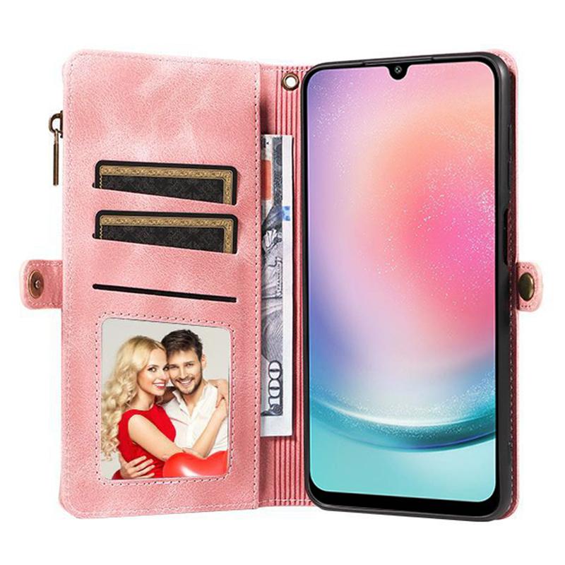 For Samsung Galaxy A25 5G (Global) (161.0 x 76.5 x 8.3mm) Zipper Pocket Wallet Stand Leather Case Drop-proof Phone Cover with Strap Pink
For Samsung Galaxy A25 5G (Global) (161.0 x 76.5 x 8.3mm) Zipper Pocket Wallet Stand Leather Case Drop-proof Phone Cover with Strap Pink