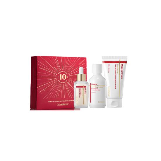 Centellian24 Madeca Cream Time Reverse 10th Anniversary Edition Anti-Aging Firming Set (Cream 100ml + Toning Essence 150ml + Star Tok Serum 50ml)
Centellian24 Madeca Cream Time Reverse 10th Anniversary Edition Anti-Aging Firming Set (Cream 100ml + Toning Essence 150ml + Star Tok Serum 50ml)