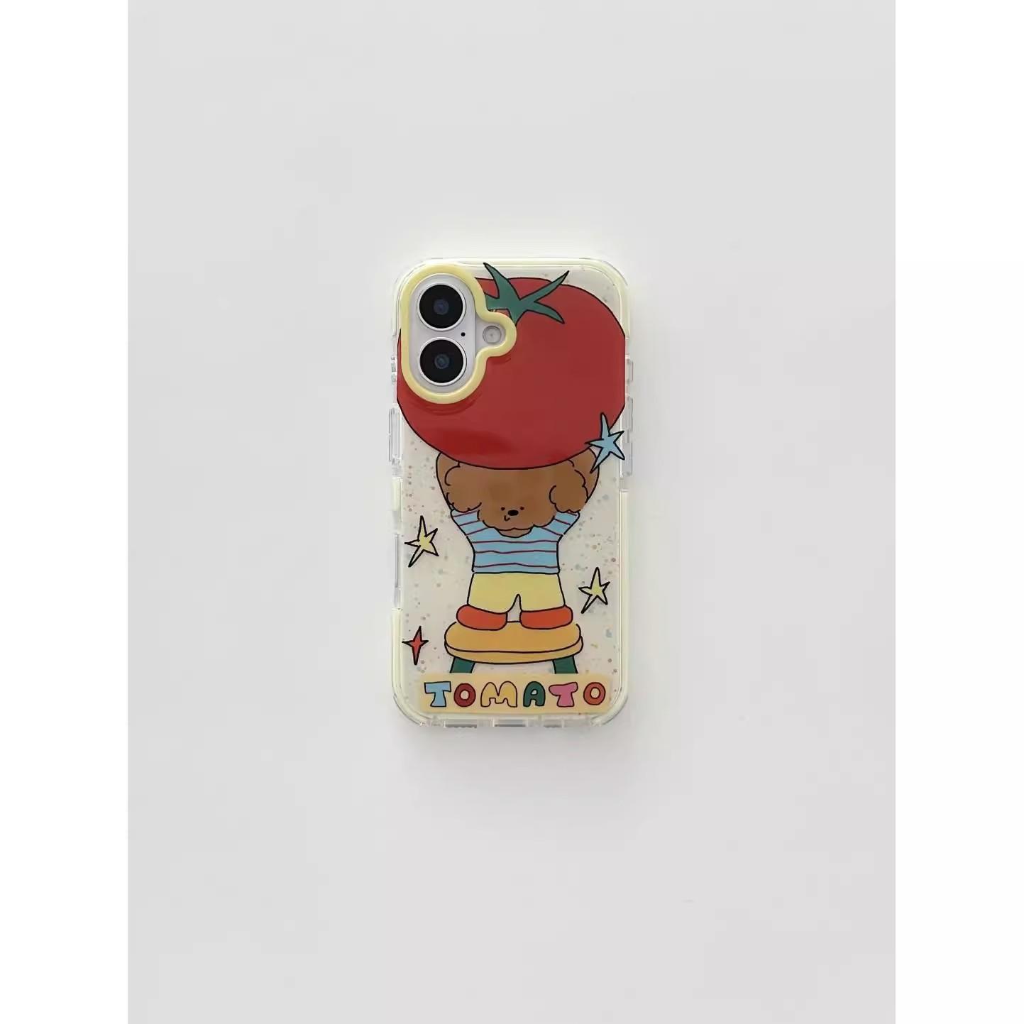 Cute Tomato Bear Cartoon Phone Case, Clear Soft TPU Cover for iPhone iPhone 17AIR
Cute Tomato Bear Cartoon Phone Case, Clear Soft TPU Cover for iPhone iPhone 17AIR