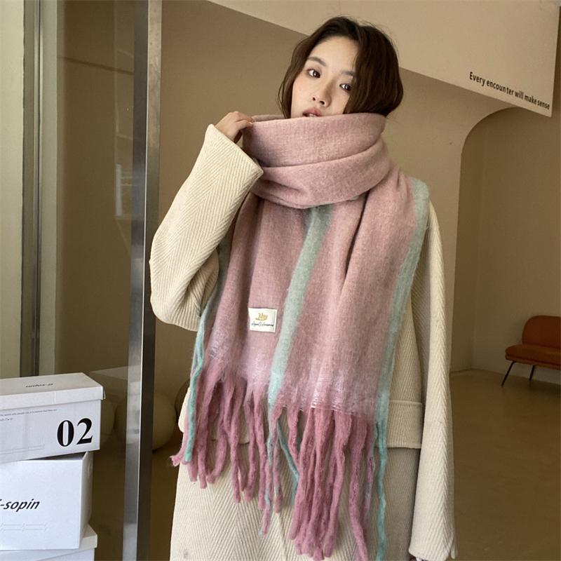 Large Winter Women Scarf Two-Tone Knitted Ponchos Cape Femme Shawl Wraps Pashmina Sjaals Bufandas Mujer Encharpe
Large Winter Women Scarf Two-Tone Knitted Ponchos Cape Femme Shawl Wraps Pashmina Sjaals Bufandas Mujer Encharpe