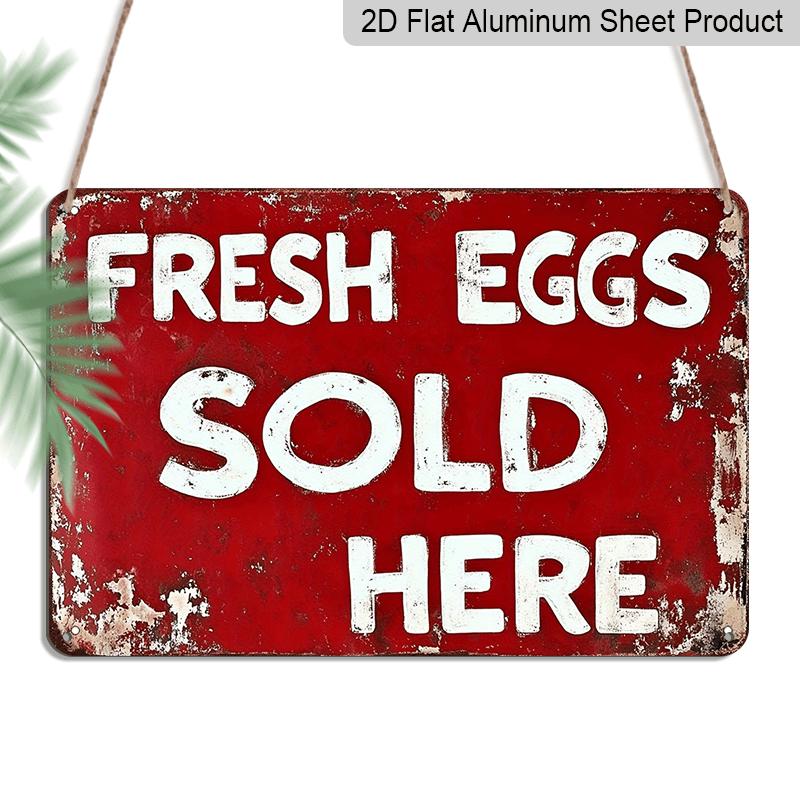2D Flat, 1pc Vintage Farm Aluminium Sign 8x12 Inch - FRESH EGGS SOLD HERE Quote, Red Distressed Finish, Indoor/Outdoor Decor for Chicken Coop, Farm 20*30cm
2D Flat, 1pc Vintage Farm Aluminium Sign 8x12 Inch - FRESH EGGS SOLD HERE Quote, Red Distressed Finish, Indoor/Outdoor Decor for Chicken Coop, Farm 20*30cm