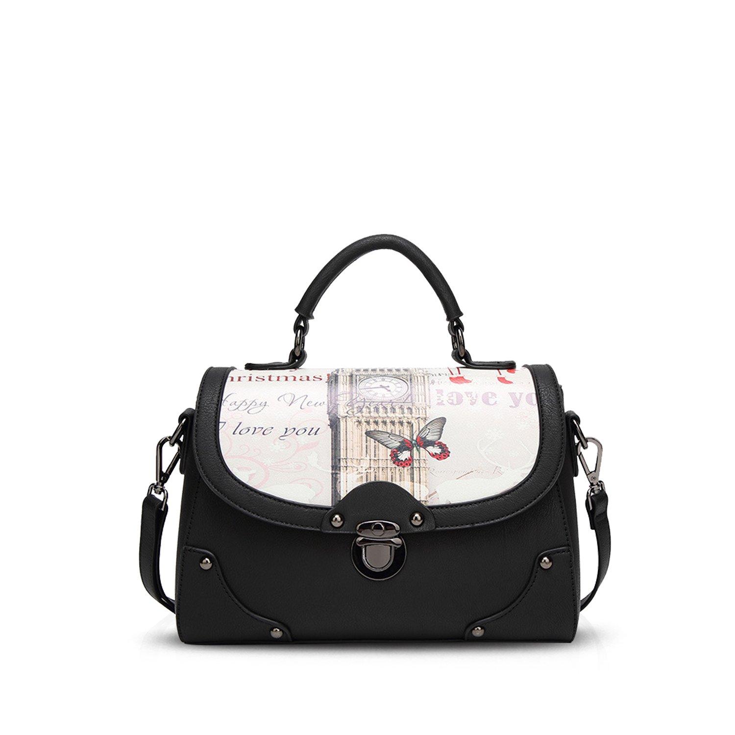 NICOLE DORIS Small Shoulder Bag with Shoulder Printed with Perfect for PU Leather & Women s Handbag, Strap, Design, Water-Repellent, Self-Standing, чорний
NICOLE DORIS Small Shoulder Bag with Shoulder Printed with Perfect for PU Leather & Women s Handbag, Strap, Design, Water-Repellent, Self-Standing, чорний