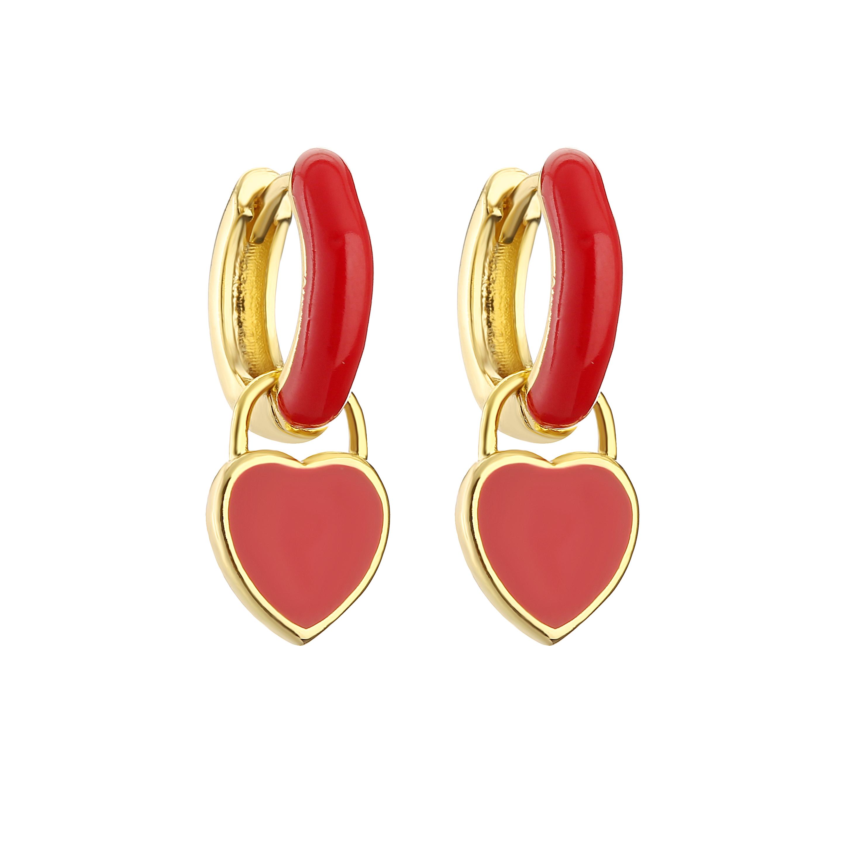 HECHENG,Charm Enamel Color Heart Huggie Hoop Earrings for Women Fashion CZ Pendants Hoop Earrings Ladies Gift Wholesale красный
HECHENG,Charm Enamel Color Heart Huggie Hoop Earrings for Women Fashion CZ Pendants Hoop Earrings Ladies Gift Wholesale красный
