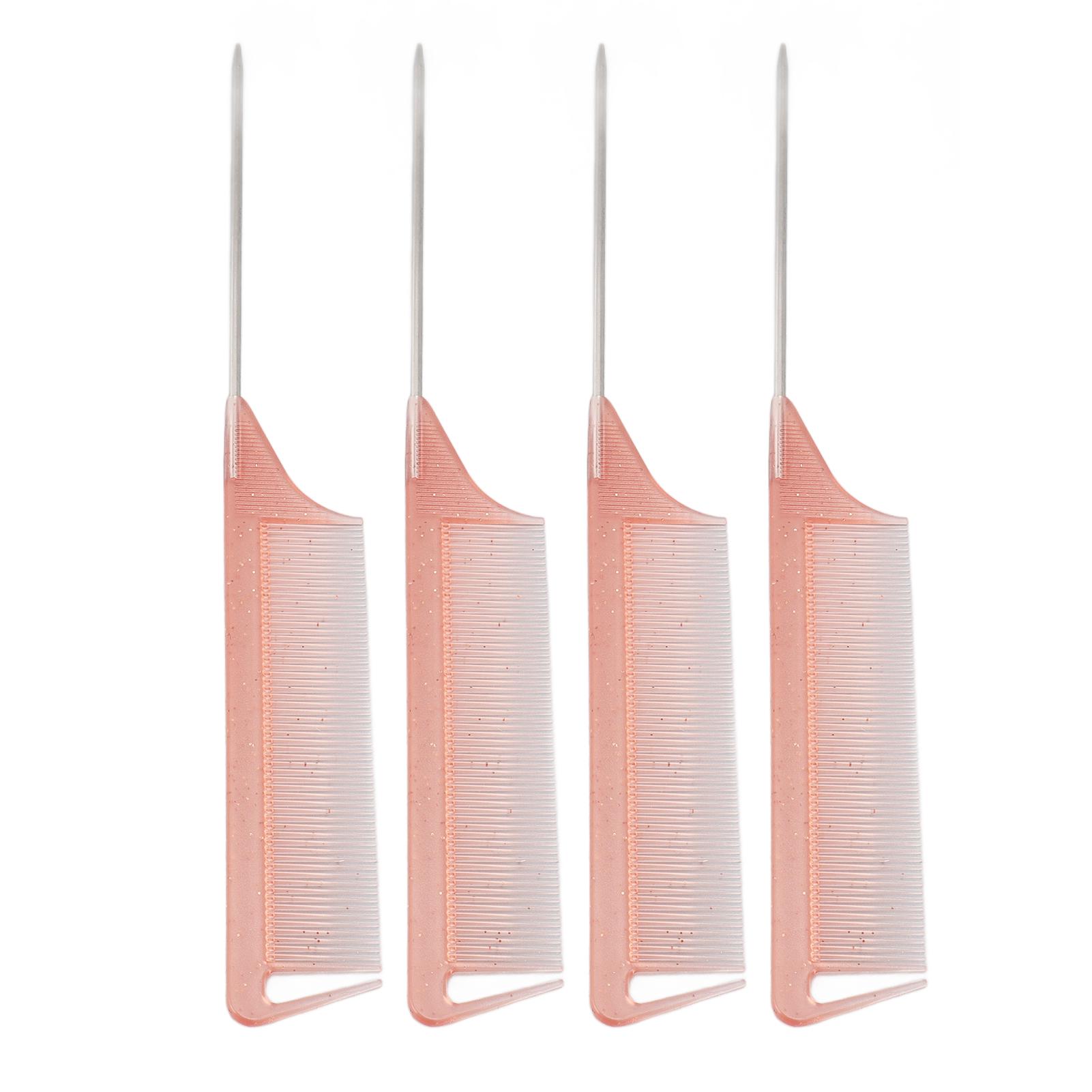 4 Pcs Rat Tail Comb Ergonomic Stainless Steel Handle Parting Comb for Hair Styling Braiding
4 Pcs Rat Tail Comb Ergonomic Stainless Steel Handle Parting Comb for Hair Styling Braiding