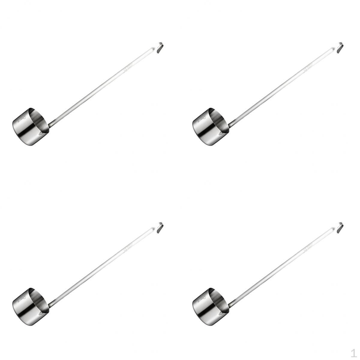 4x Нержавеющая ложка для вина с ковшом, подвесная, с плоским дном, кухонные инструменты для приготовления пищи