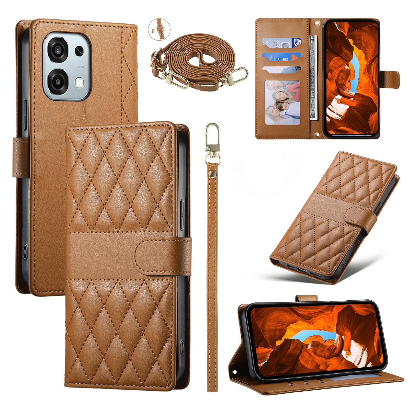 Wallet Case For Oppo F31 5G/A6 Pro 5G/A6 Pro 4G Rhombus Stitching Stand Leather Phone Cover with Long/Short Strap
Wallet Case For Oppo F31 5G/A6 Pro 5G/A6 Pro 4G Rhombus Stitching Stand Leather Phone Cover with Long/Short Strap