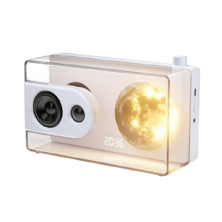 Moonlights Boxes Transparent White Noise Clock Wireless Bluetooth-compatible Speaker Desktop Bass Computer Accessories білий
Moonlights Boxes Transparent White Noise Clock Wireless Bluetooth-compatible Speaker Desktop Bass Computer Accessories білий