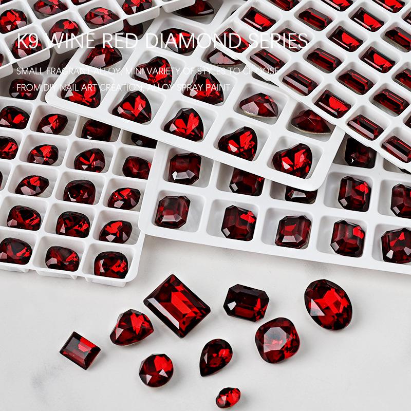 K9 Nail Art Rhinestones Set: Burgundy Heart, Fat Square, Rectangle, Octagon - 2 pcs.
K9 Nail Art Rhinestones Set: Burgundy Heart, Fat Square, Rectangle, Octagon - 2 pcs.
