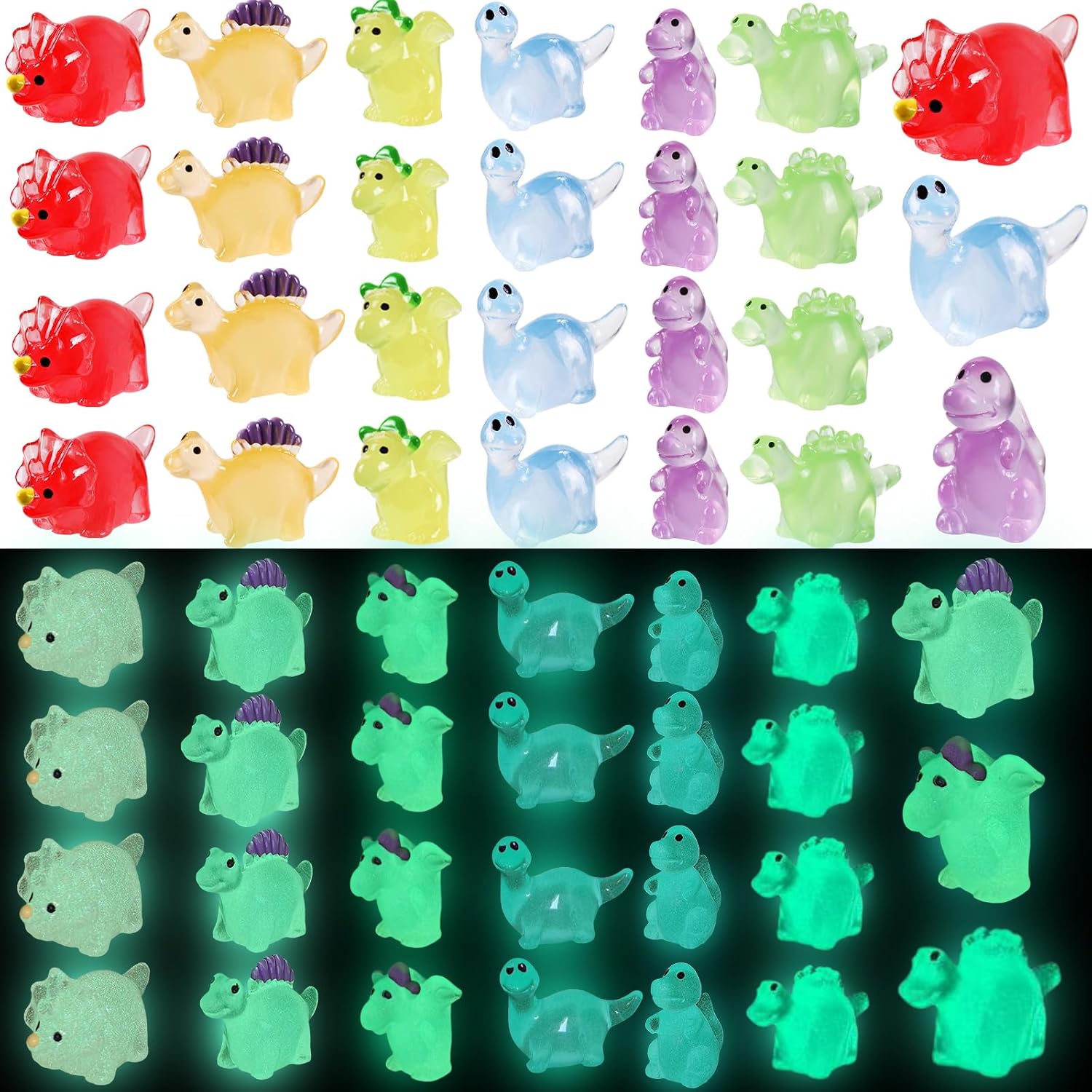 30Pcs Luminous Small Resin Dinosaurs - 6 Styles, Glow In The Dark Miniature Animals For Micro Dollhouse, Aquarium Decorations 30pc
30Pcs Luminous Small Resin Dinosaurs - 6 Styles, Glow In The Dark Miniature Animals For Micro Dollhouse, Aquarium Decorations 30pc