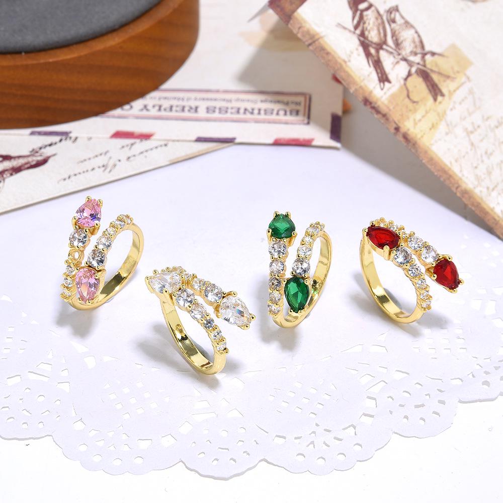 Adjustable Copper Zircon Snake Head Double Layer Teardrop Ring for Women чистый/золотой
Adjustable Copper Zircon Snake Head Double Layer Teardrop Ring for Women чистый/золотой