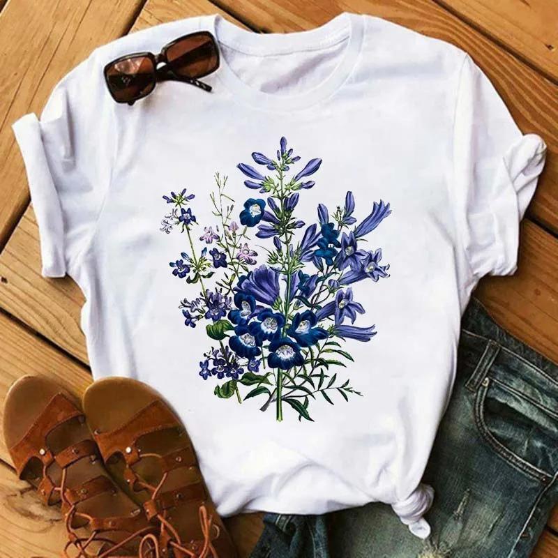 Botanical Blue Floral Print Womens TShirt Collection Artistic Flower Graphic Tees For Nature Lovers Boho Style Enthusiasts S
Botanical Blue Floral Print Womens TShirt Collection Artistic Flower Graphic Tees For Nature Lovers Boho Style Enthusiasts S