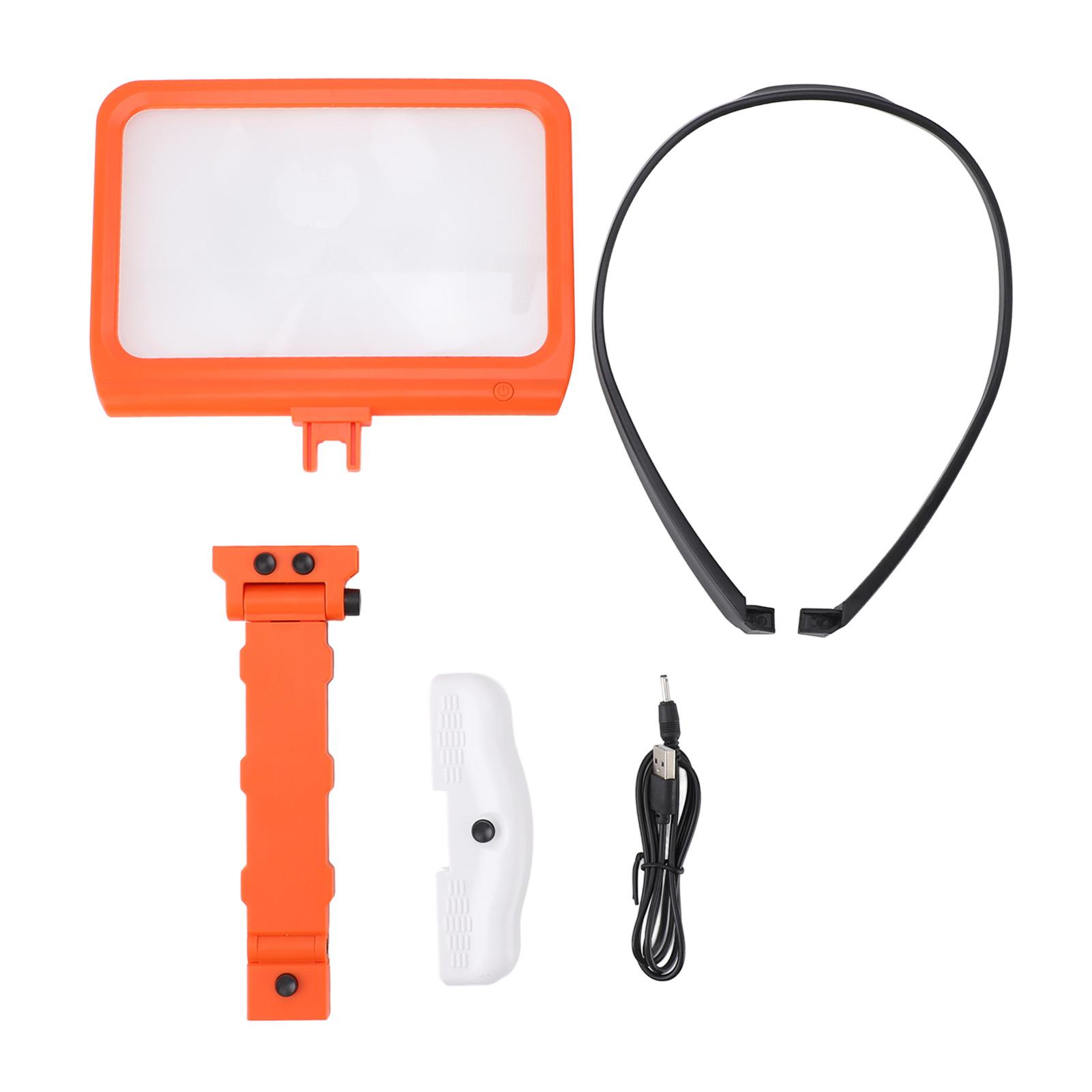 Збільшувальне скло, що висить на шиї, знімне 5-кратне збільшення, збільшувальне скло Librate для рук із 48 світлодіодами Orange
Збільшувальне скло, що висить на шиї, знімне 5-кратне збільшення, збільшувальне скло Librate для рук із 48 світлодіодами Orange