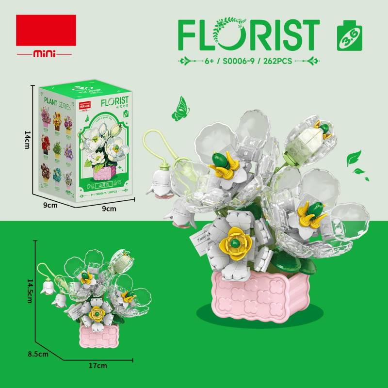 Sunflower Flower Carnation Rose Jasmine Flower Basket Assembly Building Blocks Lotus 262 Piece
Sunflower Flower Carnation Rose Jasmine Flower Basket Assembly Building Blocks Lotus 262 Piece