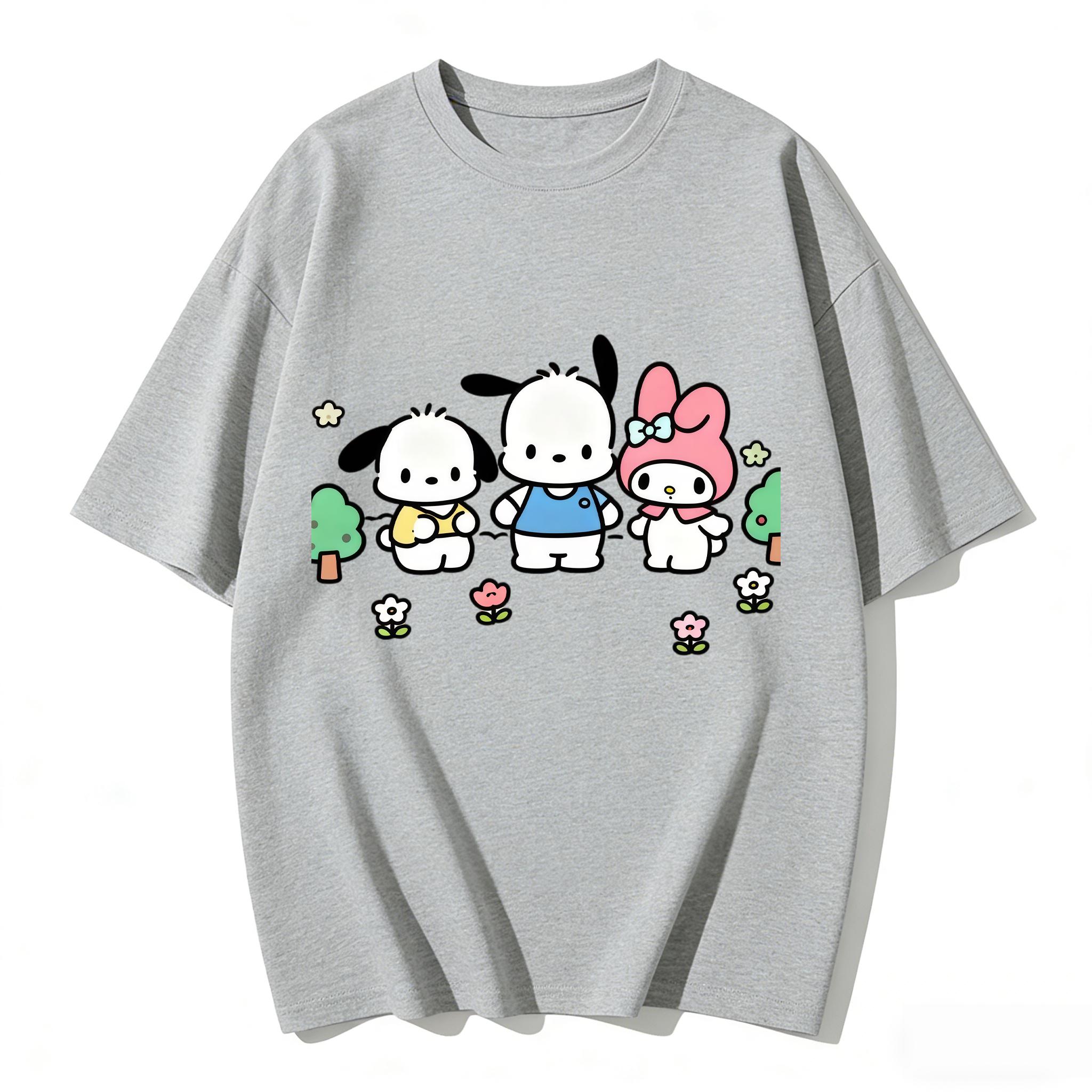 Summer Cute Pochacco My Melody Print Tshirt Casual Short Sleeve Tees for Mom and Daughter Sweet Family Matching Outfits Fashion S
Summer Cute Pochacco My Melody Print Tshirt Casual Short Sleeve Tees for Mom and Daughter Sweet Family Matching Outfits Fashion S