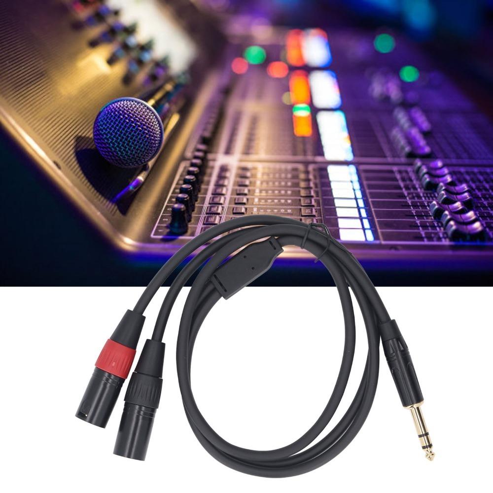6.35mm 1/4 Inch to Dual XLR Male TRS Stereo Breakout Cable Y Splitter Cable Audio Connection 1m/3.3ft
6.35mm 1/4 Inch to Dual XLR Male TRS Stereo Breakout Cable Y Splitter Cable Audio Connection 1m/3.3ft