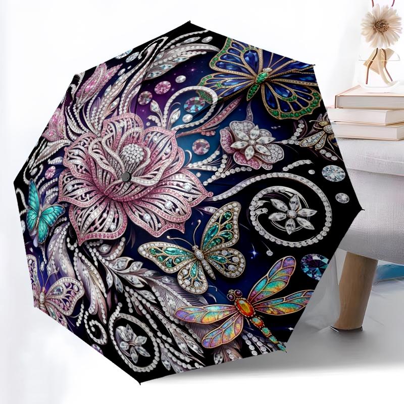 1pc Sturdy 8-Bone Auto Umbrella, Earthy Beige Wildflower Butterfly Meadow Umbrella, Digital Printed, Foldable Umbrella for On-the-Go Outdoor Use
1pc Sturdy 8-Bone Auto Umbrella, Earthy Beige Wildflower Butterfly Meadow Umbrella, Digital Printed, Foldable Umbrella for On-the-Go Outdoor Use