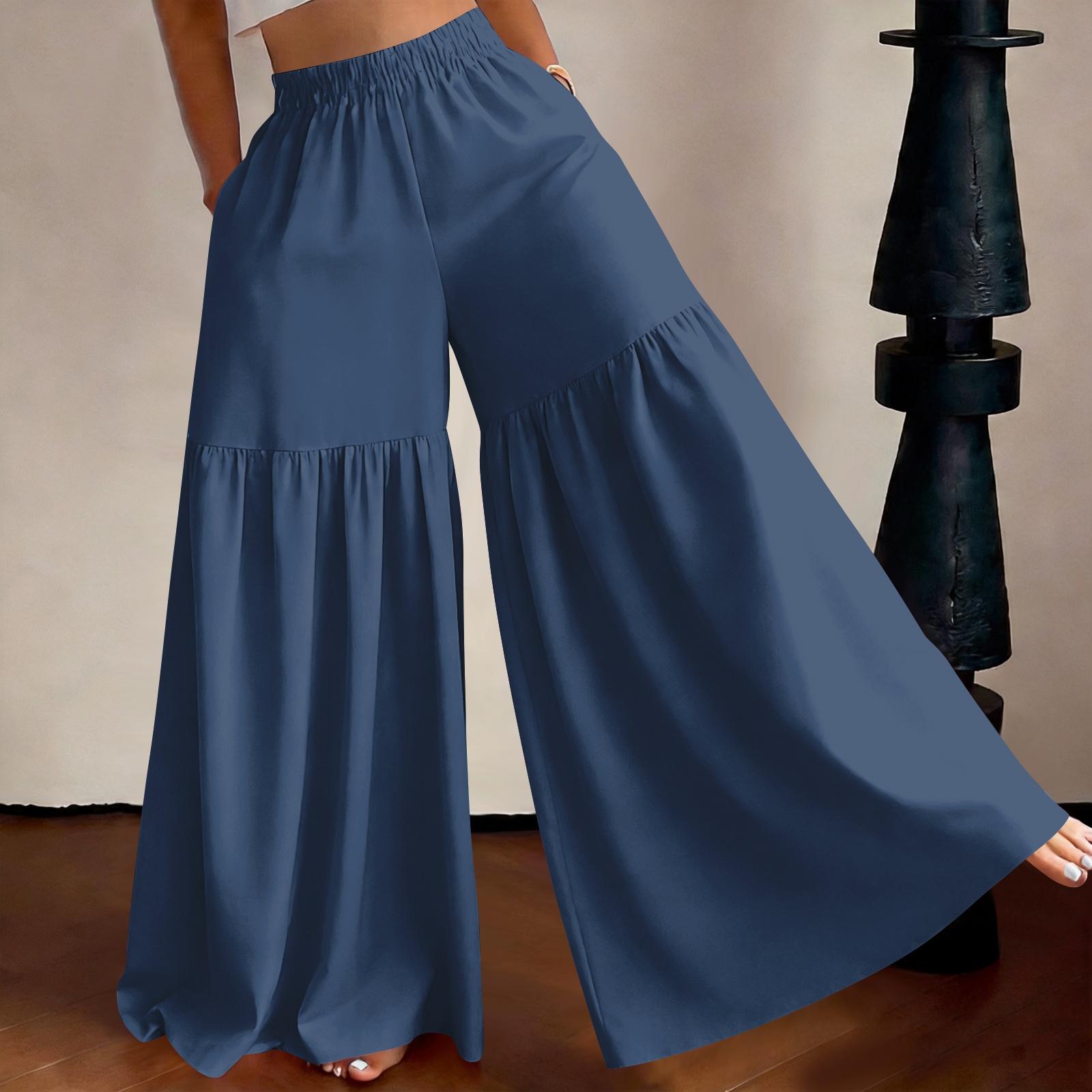 Women High Waist Wide Leg Pants Loose Fit Lightweight Flowy Palazzo Trousers Casual Solid Color Long Pants for Daily Wear XL
Women High Waist Wide Leg Pants Loose Fit Lightweight Flowy Palazzo Trousers Casual Solid Color Long Pants for Daily Wear XL