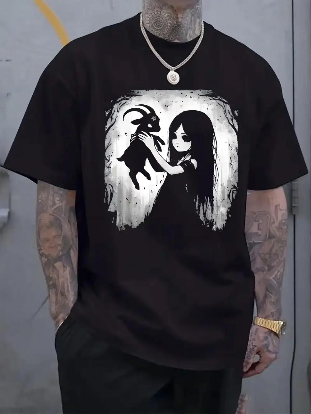 Casual Crew Neck Short Sleeve T-shirt with Black & White Fantasy Print - Regular Fit XL
Casual Crew Neck Short Sleeve T-shirt with Black & White Fantasy Print - Regular Fit XL