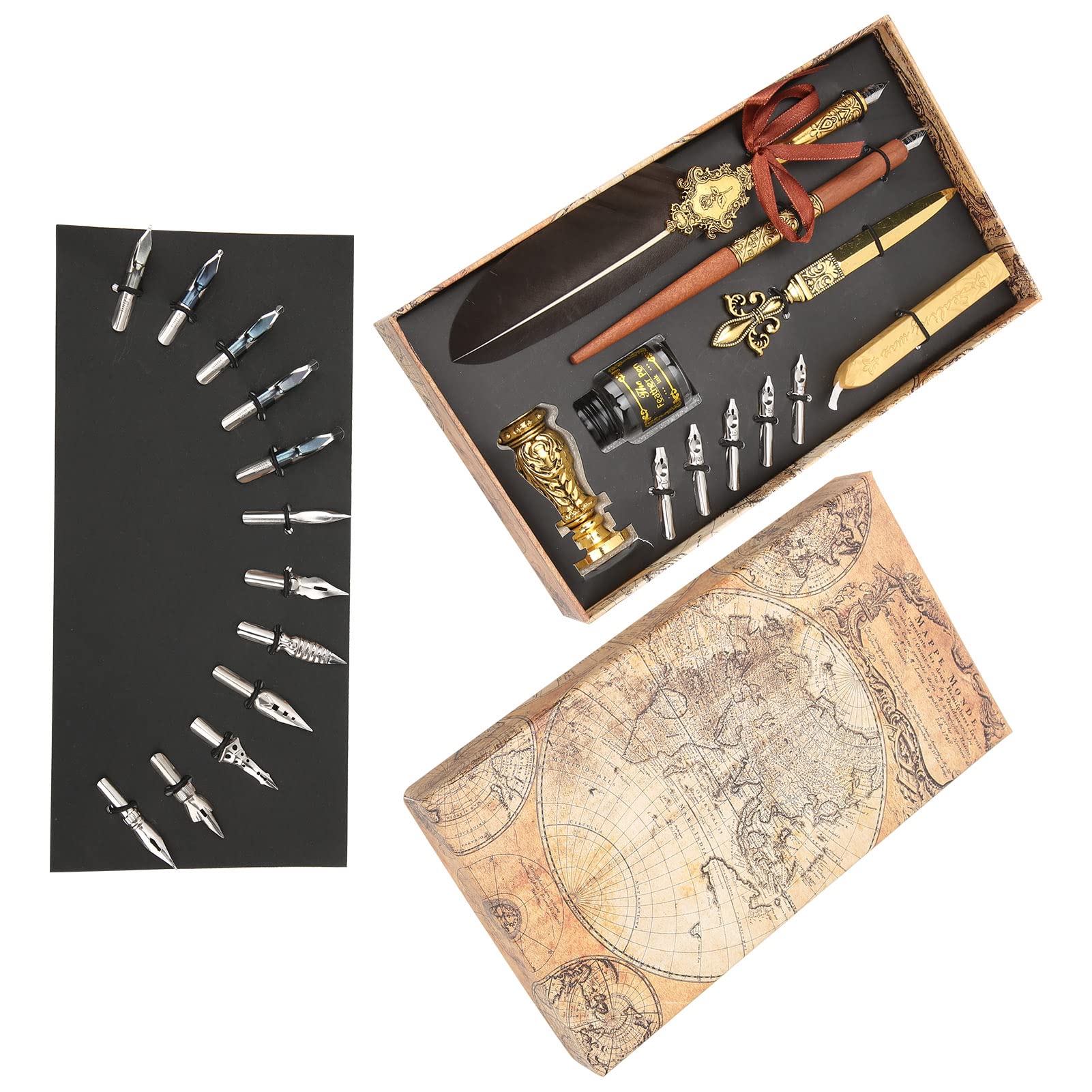 Quill Pen Set Gift Pen Student Business European Suit Creative Dip Pen Fashionable Antique Vintage Quill Pen Round (SP248031R Head)
Quill Pen Set Gift Pen Student Business European Suit Creative Dip Pen Fashionable Antique Vintage Quill Pen Round (SP248031R Head)