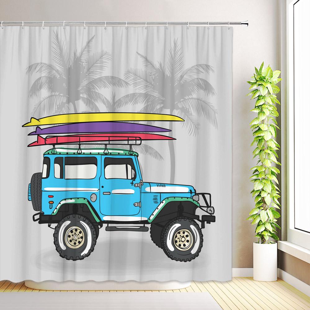 Tropical Palm Tree Travel Camping Car Shower Curtains Summer Ocean Surfboard Beach Camper RV Flamingo Bathroom Decor with Hooks 35x70inch-90x180cm
Tropical Palm Tree Travel Camping Car Shower Curtains Summer Ocean Surfboard Beach Camper RV Flamingo Bathroom Decor with Hooks 35x70inch-90x180cm
