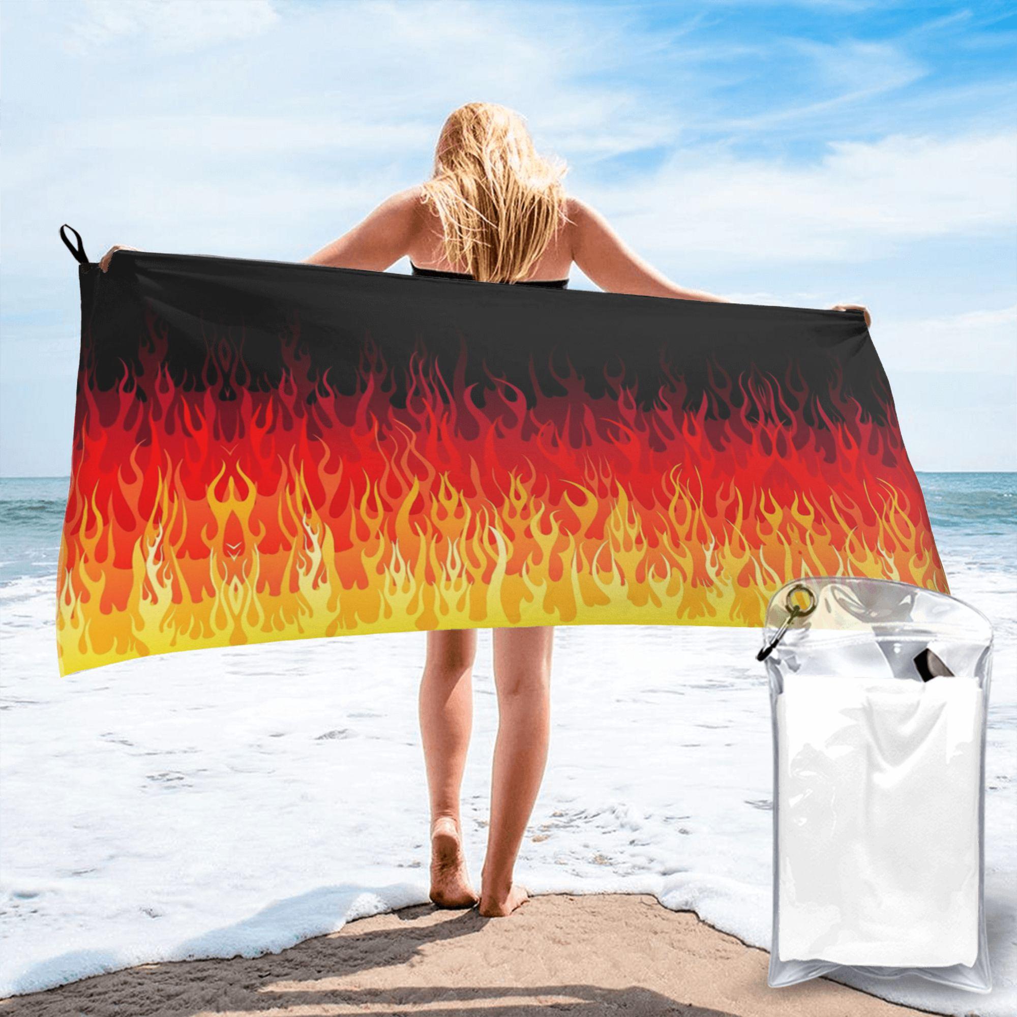 Red Hot Rod Flame on Edge Black Background Beach Towel Soft Microfiber Quick Dry Absorbent Quick Towels For Swimming W40*H60(CM)
Red Hot Rod Flame on Edge Black Background Beach Towel Soft Microfiber Quick Dry Absorbent Quick Towels For Swimming W40*H60(CM)