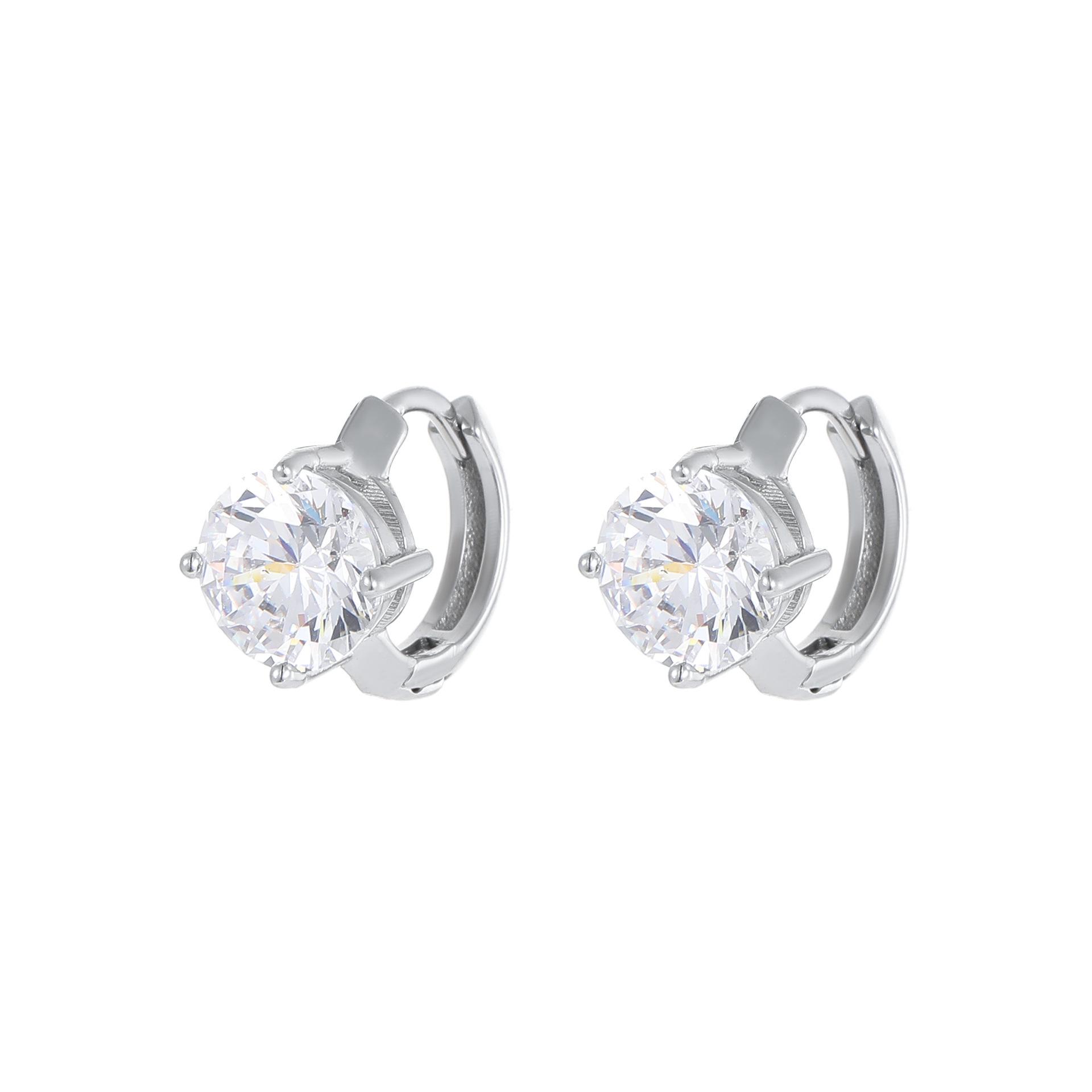 Luxury 18K Gold Plated S925 Silver Round CZ Huggie Hoop Earrings, Sparkling Solitaire Small Hoop Earrings Jewelry for Women срібний
Luxury 18K Gold Plated S925 Silver Round CZ Huggie Hoop Earrings, Sparkling Solitaire Small Hoop Earrings Jewelry for Women срібний