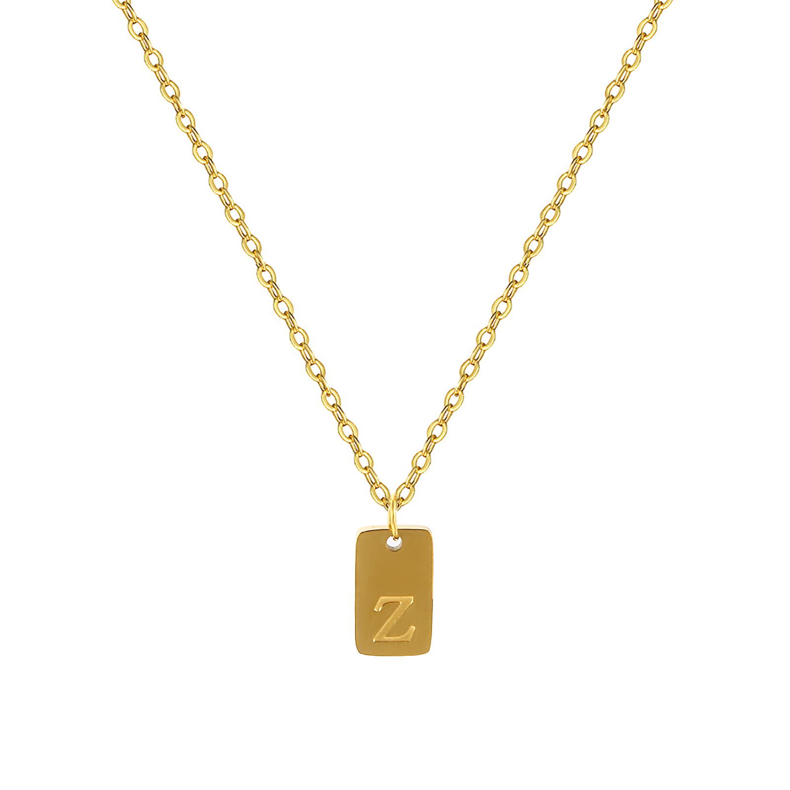 Exquisite Necklace 18K Gold Plated 304 Stainless Steel Capital Alphabet Initial Letter Message A-Z Pendant Necklace Unisex
Exquisite Necklace 18K Gold Plated 304 Stainless Steel Capital Alphabet Initial Letter Message A-Z Pendant Necklace Unisex