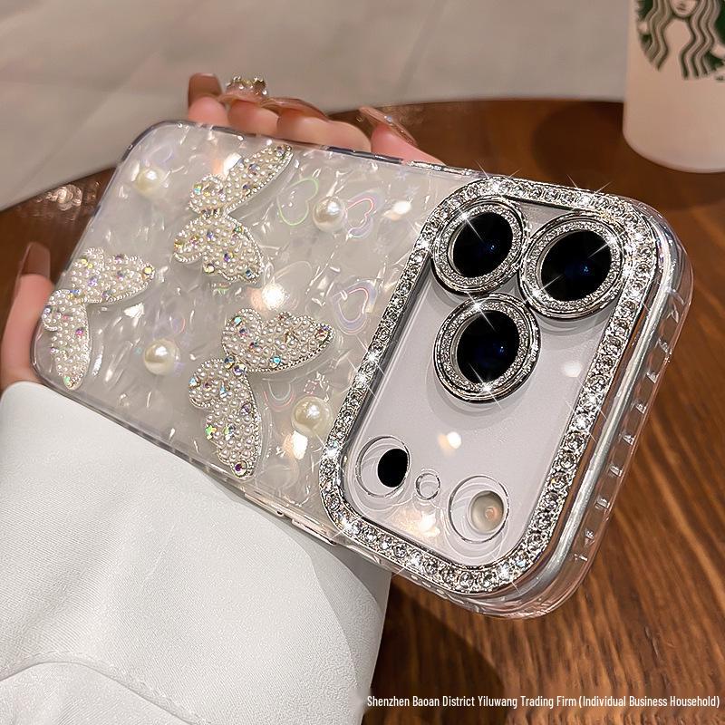 Чехол для телефона iPhone 17 Pro Max с жемчужной бабочкой из стразов и полной защитой объектива iPhone 17 Pro Max
Чехол для телефона iPhone 17 Pro Max с жемчужной бабочкой из стразов и полной защитой объектива iPhone 17 Pro Max