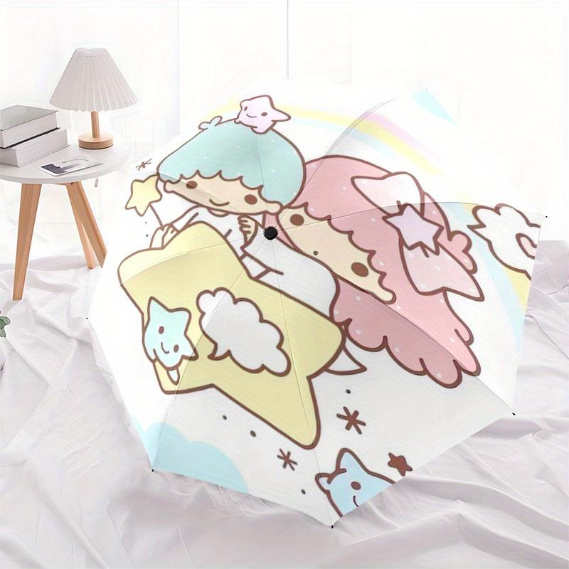 1pc Sanrio Rainbow Little twin stars Cartoon Umbrella, Portable 3-Fold Compact Umbrella, Suitable for Camping, Hiking and Travel, Ideal Easter Birthda
1pc Sanrio Rainbow Little twin stars Cartoon Umbrella, Portable 3-Fold Compact Umbrella, Suitable for Camping, Hiking and Travel, Ideal Easter Birthda