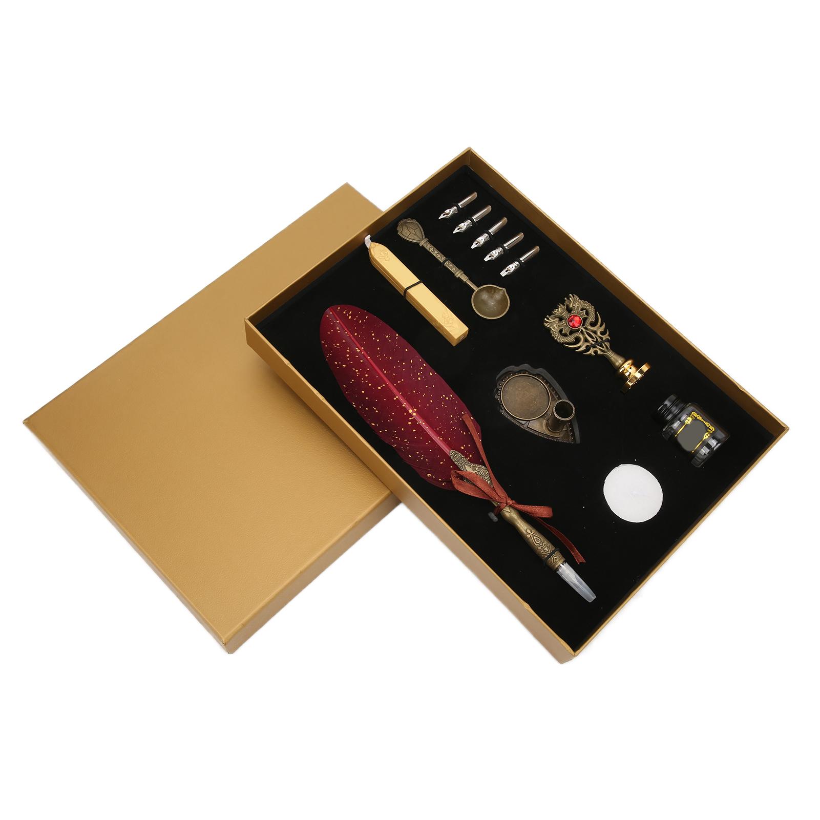 Pen Set European British Retro Sprinkling Gold Dip Pencil for Teacher Elders Lover Gifts
Pen Set European British Retro Sprinkling Gold Dip Pencil for Teacher Elders Lover Gifts
