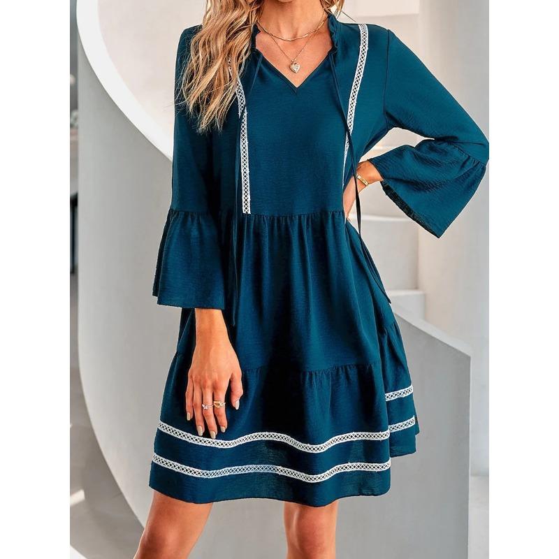 JKASHDK Женская мода Лето Весна Однотонный Принт Рукава 3/4 V-образный вырез Свободная Талия Повседневные Платья XXL темно-зеленого
JKASHDK Женская мода Лето Весна Однотонный Принт Рукава 3/4 V-образный вырез Свободная Талия Повседневные Платья XXL темно-зеленого