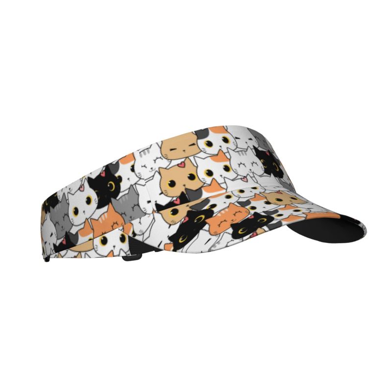 Cute Cat Kitten Head Cartoon Structured Brim Quick-Dry Sun Visor Hat Lightweight Sun Protection Sports Visor for Tennis Women
Cute Cat Kitten Head Cartoon Structured Brim Quick-Dry Sun Visor Hat Lightweight Sun Protection Sports Visor for Tennis Women