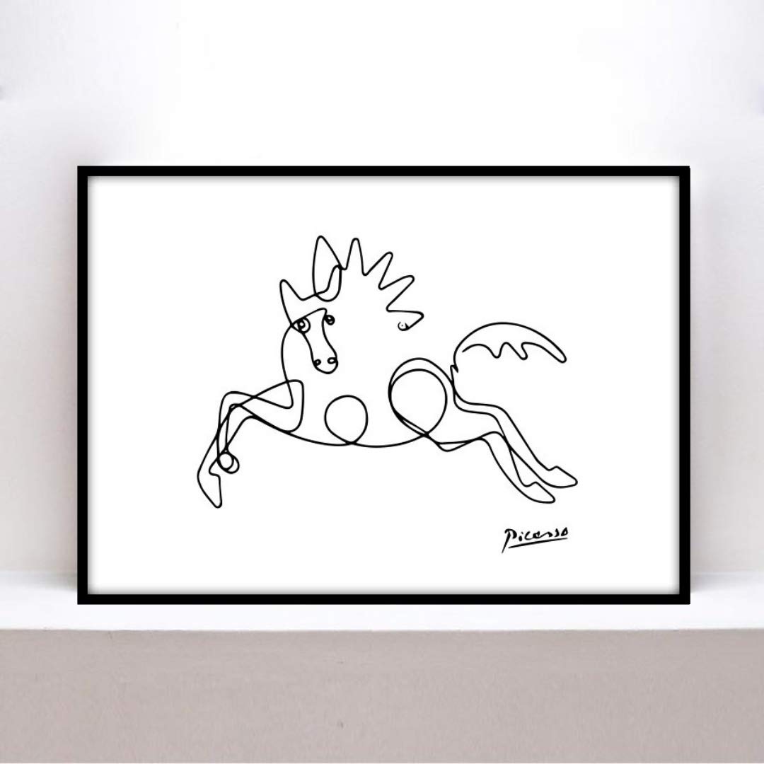 Picasso horse painting, framed poster, aoipro (black frame)
Picasso horse painting, framed poster, aoipro (black frame)