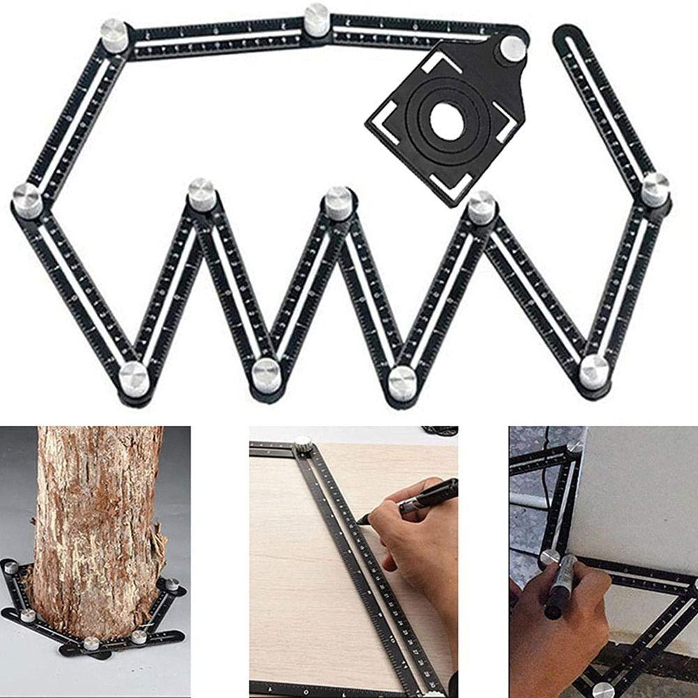 High Precision Multi Angle Measuring Ruler Adjustable Folding Ruler 12-sides Ruler Puncher чорний
High Precision Multi Angle Measuring Ruler Adjustable Folding Ruler 12-sides Ruler Puncher чорний
