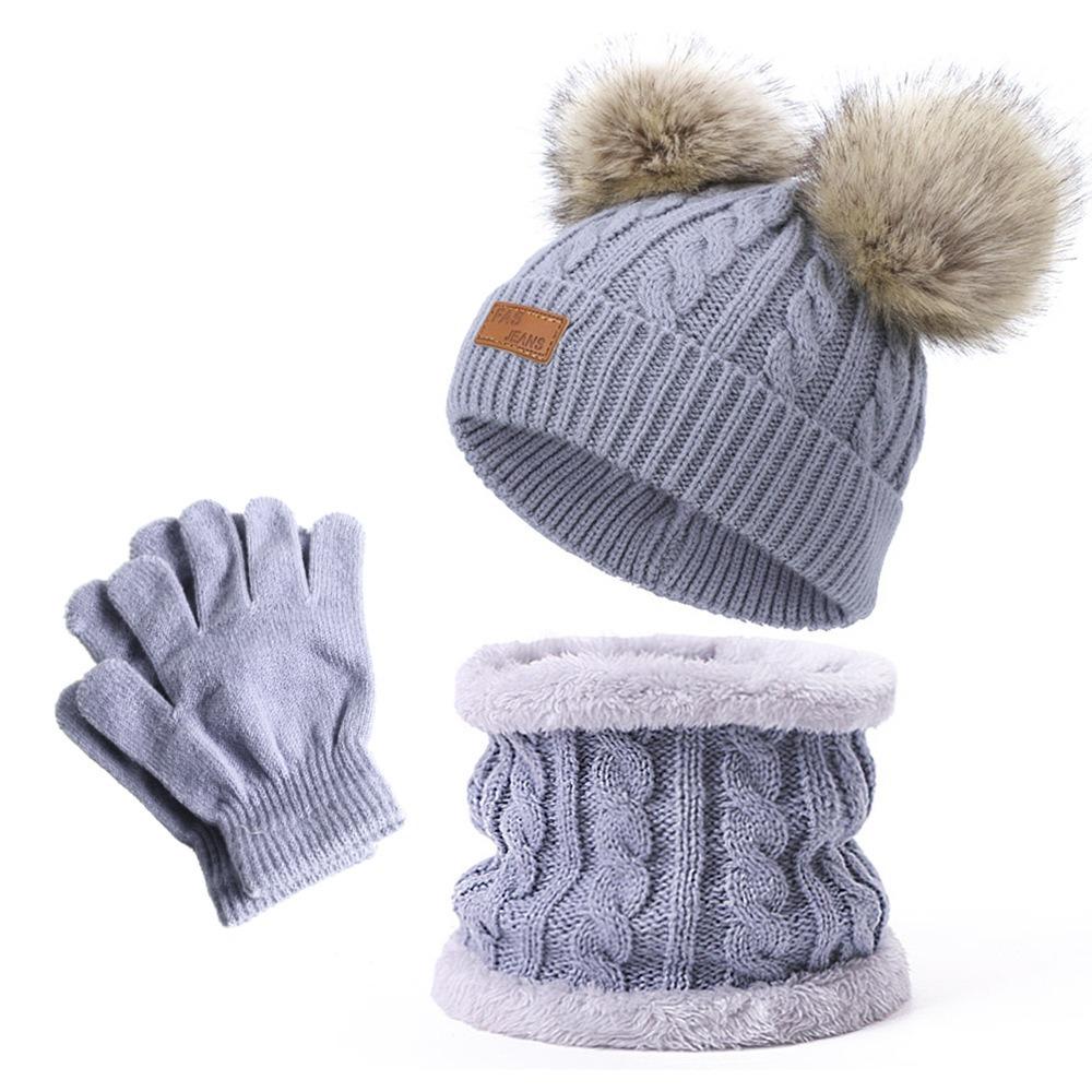 Three-piece Set of Children s Warm Knitted Hat Autumn Winter Children s Scarf Gloves and Double Ball Hat Set for 1-12 Years Old світло-синій колір
Three-piece Set of Children s Warm Knitted Hat Autumn Winter Children s Scarf Gloves and Double Ball Hat Set for 1-12 Years Old світло-синій колір