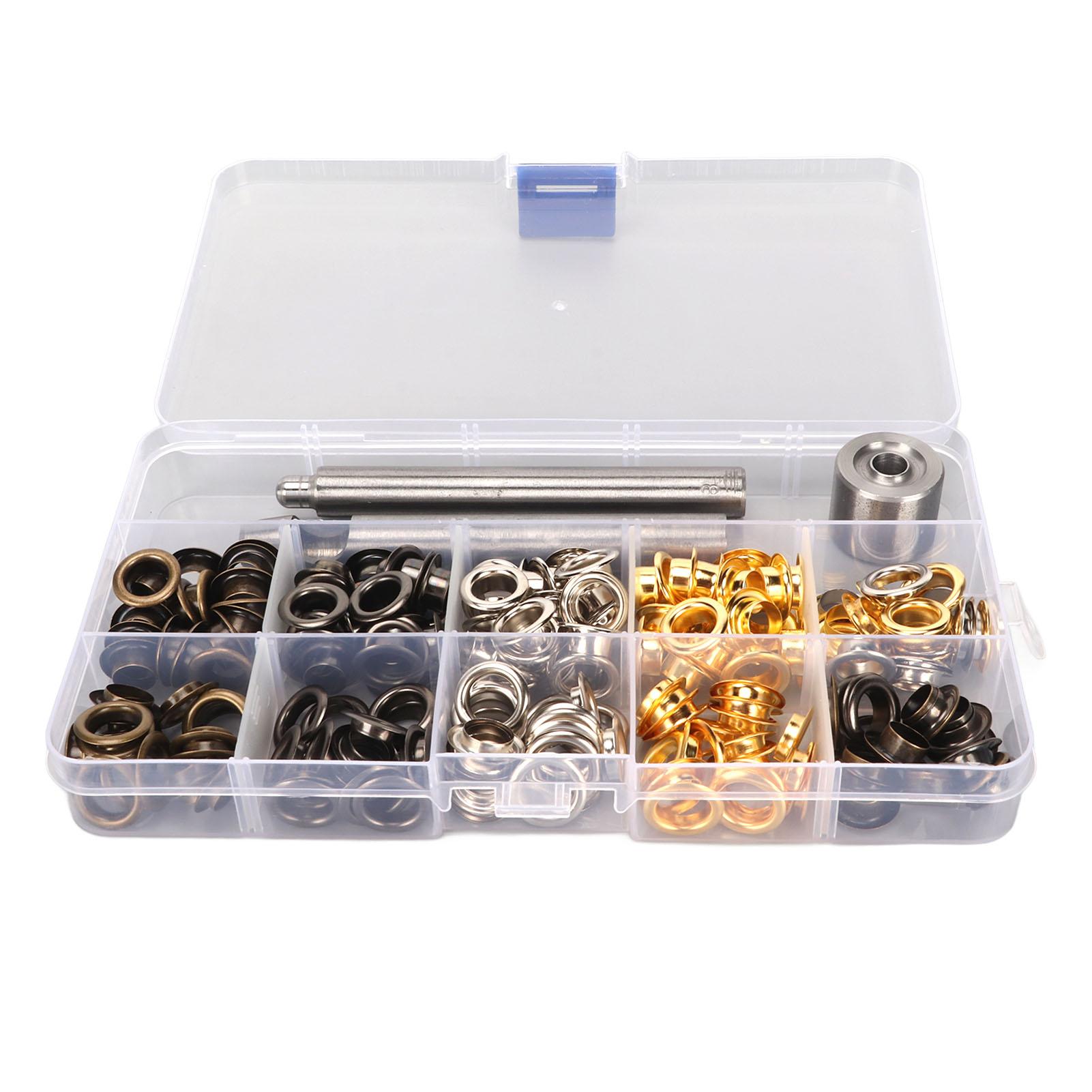 8mm Grommet Eyelet Kit 4 Colors 100 Sets Grommets Eyelets with 3 Pieces Install Tool Kit Eyelet Kit
8mm Grommet Eyelet Kit 4 Colors 100 Sets Grommets Eyelets with 3 Pieces Install Tool Kit Eyelet Kit