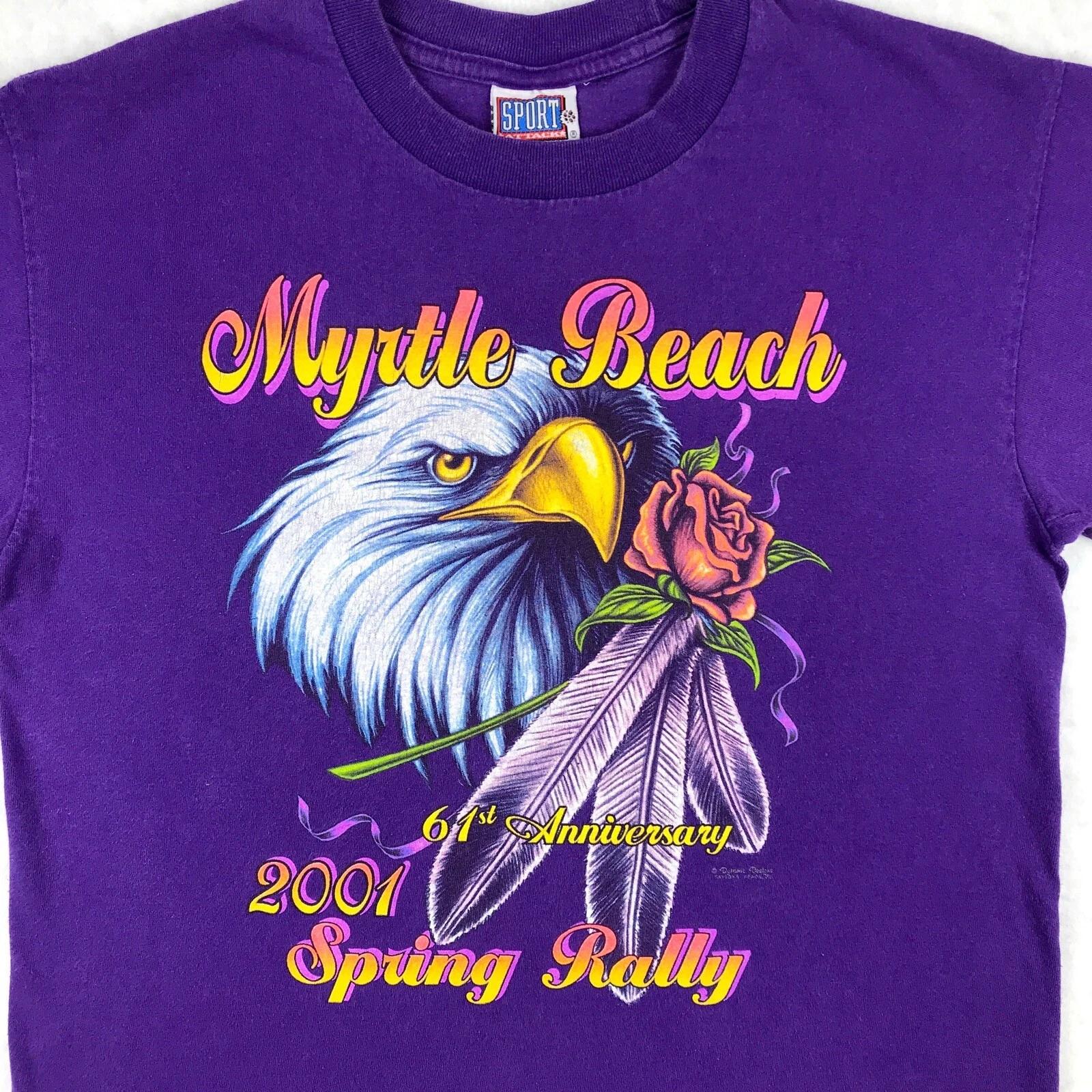 vintage 2001 MYRTLE BEACH BIKER RALLY EAGLE ROSE T-Shirt MEDIUM motorcycle 90s S
vintage 2001 MYRTLE BEACH BIKER RALLY EAGLE ROSE T-Shirt MEDIUM motorcycle 90s S