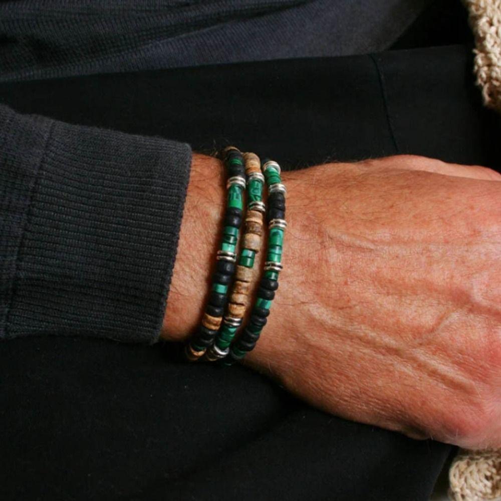 3pcs/set Wood Men Bracelets Ethnic Style Coconut Shell Hand Ring Bead Bracelet Set Decoration Style C
3pcs/set Wood Men Bracelets Ethnic Style Coconut Shell Hand Ring Bead Bracelet Set Decoration Style C