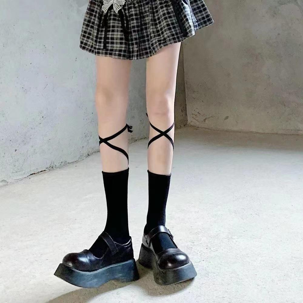 Spring And Autumn Tide Niche Design Cross Calf Tie Black Medium Tube Women S Summer Cotton Long Socks Strong Pressure Thin Leg Socks One size fits all
Spring And Autumn Tide Niche Design Cross Calf Tie Black Medium Tube Women S Summer Cotton Long Socks Strong Pressure Thin Leg Socks One size fits all