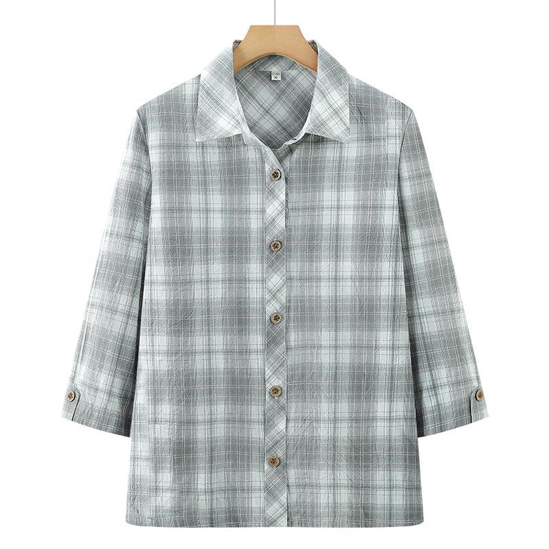Mom s 2026 Summer Plaid Cotton Shirt & Two-Piece Set: Ideal for Middle-aged Women & Seniors XL (Recommended 80-95 jin)
Mom s 2026 Summer Plaid Cotton Shirt & Two-Piece Set: Ideal for Middle-aged Women & Seniors XL (Recommended 80-95 jin)
