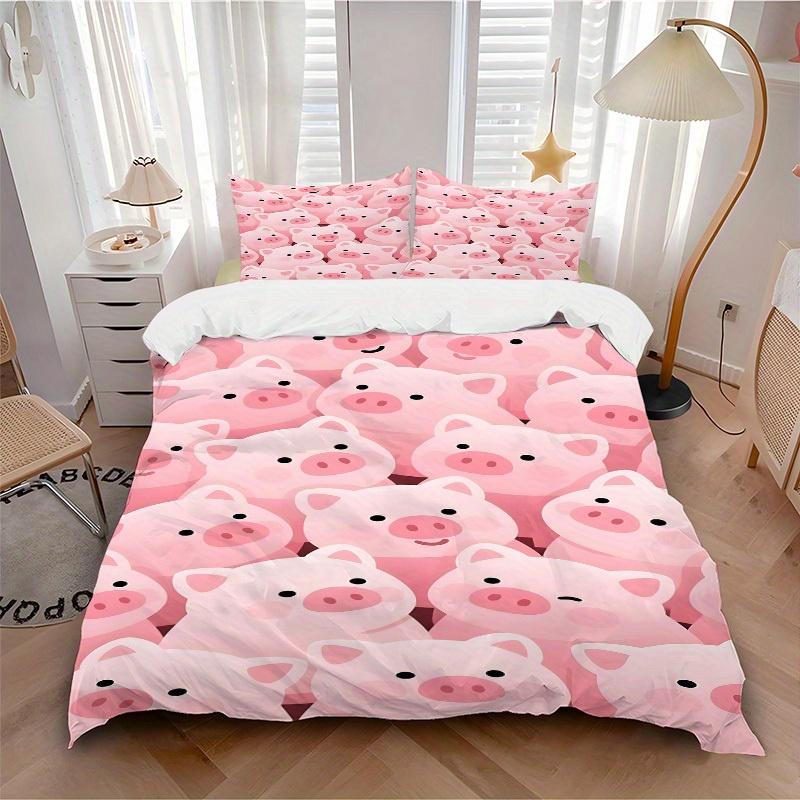 3pcs Animal-themed Piggy Pinky Soft and Comfortable Breathability, Bedding Set, Machine Washable, Suitable for All Seasons127 135x200cm
3pcs Animal-themed Piggy Pinky Soft and Comfortable Breathability, Bedding Set, Machine Washable, Suitable for All Seasons127 135x200cm